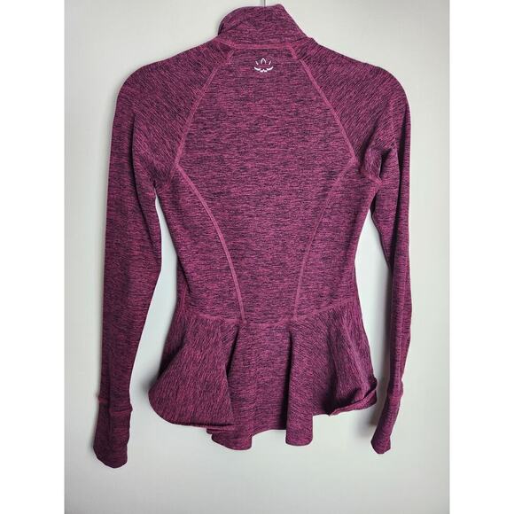 Beyond Yoga Space Dye Jacket Sz XS peplum hem thumb holes Activewear Athleisure - Picture 3 of 9